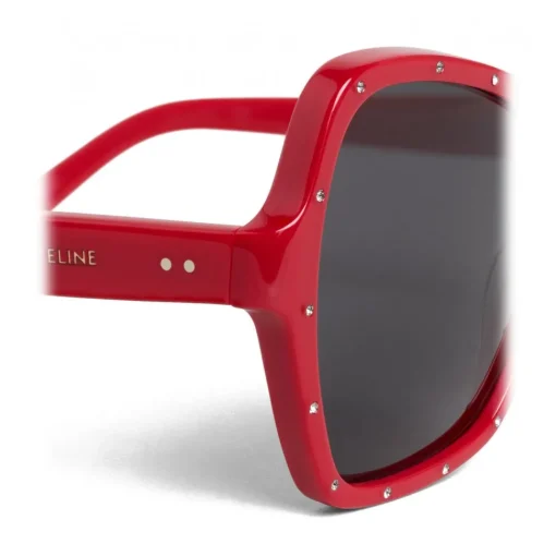 C\u00e9line Eyewear Céline - Butterfly Sunglasses in Acetate and Crystals - Red - Sunglasses - Céline Eyewear - Avvenice