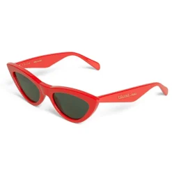 C\u00e9line Eyewear Céline - Cat Eye Sunglasses in Acetate - Red - Sunglasses - Céline Eyewear - Avvenice