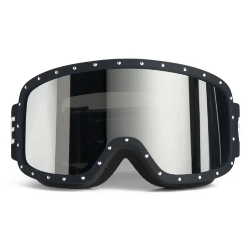 C\u00e9line Eyewear Céline - Celine Ski Mask in Plastic with Metal Studs & Mirror Lenses - Black - Sunglasses - Céline Eyewear - Avvenice