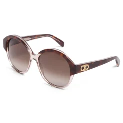C\u00e9line Eyewear Céline - Maillon Triomphe 01 Sunglasses in Acetate - Havana Transparent Grey - Sunglasses - Céline Eyewear - Avvenice