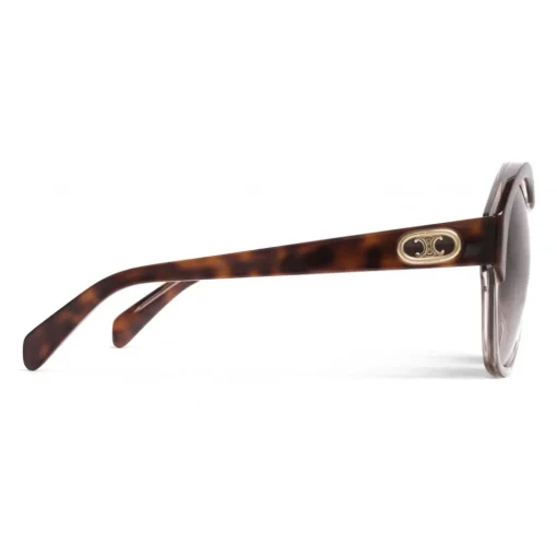 C\u00e9line Eyewear Céline - Maillon Triomphe 01 Sunglasses in Acetate - Havana Transparent Grey - Sunglasses - Céline Eyewear - Avvenice