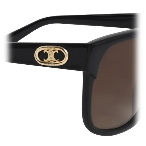 C\u00e9line Eyewear Céline - Maillon Triomphe 02 Sunglasses in Acetate - Black - Sunglasses - Céline Eyewear - Avvenice
