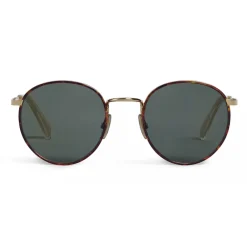 C\u00e9line Eyewear Céline - Metal Frame 06 Sunglasses in Metal - Havana Green - Sunglasses - Céline Eyewear - Avvenice
