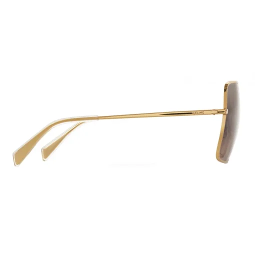 C\u00e9line Eyewear Céline - Metal Frame 09 Sunglasses in Metal - Gold Gradient Grey - Sunglasses - Céline Eyewear - Avvenice
