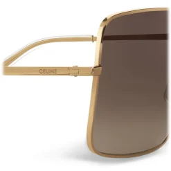 C\u00e9line Eyewear Céline - Metal Frame 09 Sunglasses in Metal - Gold Gradient Grey - Sunglasses - Céline Eyewear - Avvenice