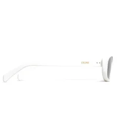 C\u00e9line Eyewear Céline - Oval Cay-Eye Sunglasses in Acetate - White - Sunglasses - Céline Eyewear - Avvenice