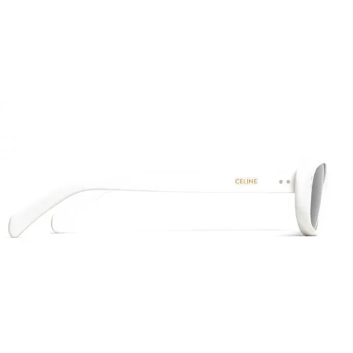C\u00e9line Eyewear Céline - Oval Cay-Eye Sunglasses in Acetate - White - Sunglasses - Céline Eyewear - Avvenice