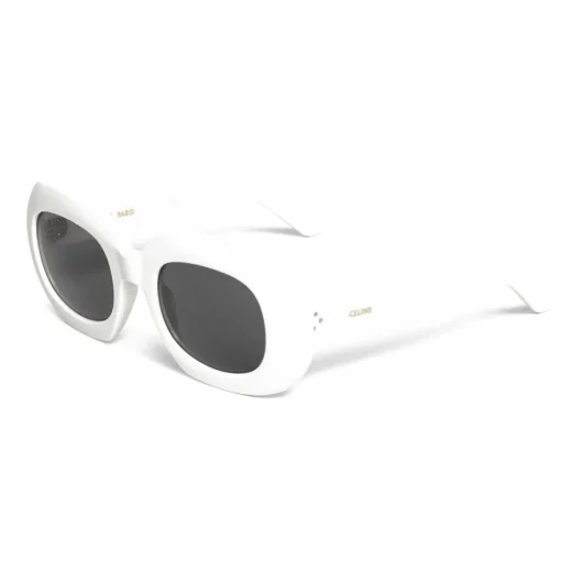 C\u00e9line Eyewear Céline - Oversized Oval Sunglasses in Acetate - White - Sunglasses - Céline Eyewear - Avvenice