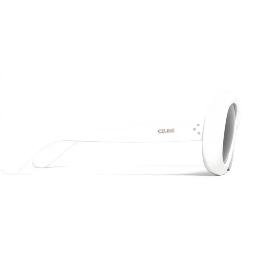 C\u00e9line Eyewear Céline - Oversized Oval Sunglasses in Acetate - White - Sunglasses - Céline Eyewear - Avvenice