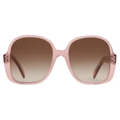 C\u00e9line Eyewear Céline - Oversized S158 Sunglasses in Acetate - Transparent Rose - Sunglasses - Céline Eyewear - Avvenice