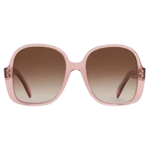 C\u00e9line Eyewear Céline - Oversized S158 Sunglasses in Acetate - Transparent Rose - Sunglasses - Céline Eyewear - Avvenice