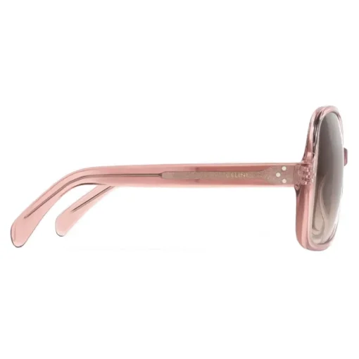 C\u00e9line Eyewear Céline - Oversized S158 Sunglasses in Acetate - Transparent Rose - Sunglasses - Céline Eyewear - Avvenice