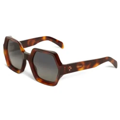 C\u00e9line Eyewear Céline - Oversized Sunglasses in Acetate with Polarized Lenses - Blonde Havana - Sunglasses - Céline Eyewear - Avvenice