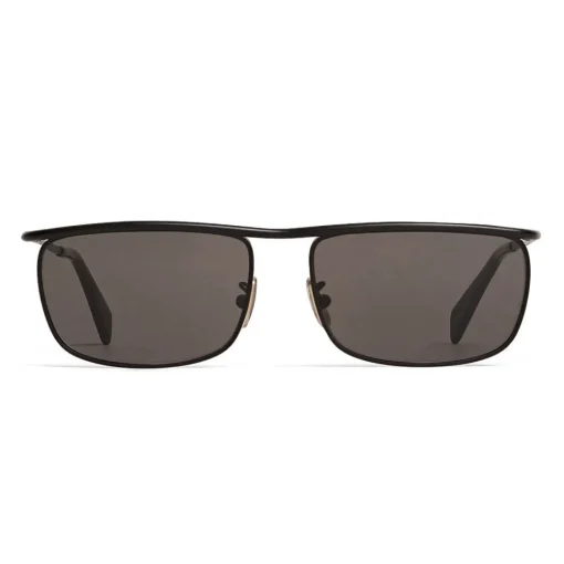 C\u00e9line Eyewear Céline - Rectangular Sunglasses in Metal 07 Robbie - Black Smoke - Sunglasses - Céline Eyewear - Avvenice