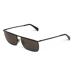 C\u00e9line Eyewear Céline - Rectangular Sunglasses in Metal 07 Robbie - Black Smoke - Sunglasses - Céline Eyewear - Avvenice