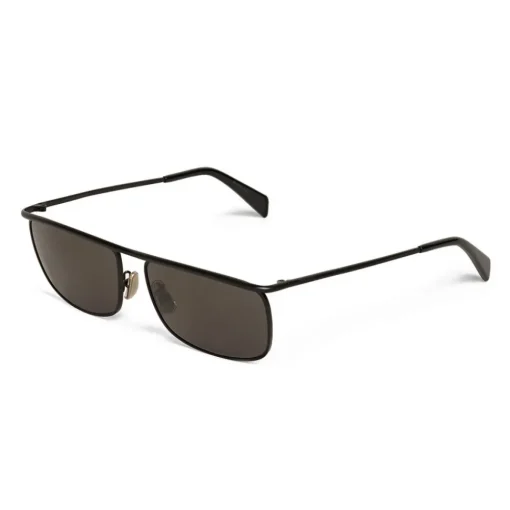 C\u00e9line Eyewear Céline - Rectangular Sunglasses in Metal 07 Robbie - Black Smoke - Sunglasses - Céline Eyewear - Avvenice