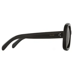 C\u00e9line Eyewear Céline - Round S163 Sunglasses in Acetate - Black - Sunglasses - Céline Eyewear - Avvenice