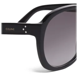 C\u00e9line Eyewear Céline - Round Sunglasses in Acetate - Black - Sunglasses - Céline Eyewear - Avvenice