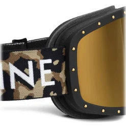 C\u00e9line Eyewear Céline - Ski Mask in Plastic with Metal Studs & Mirror Lenses - Leopard - Sunglasses - Céline Eyewear - Avvenice