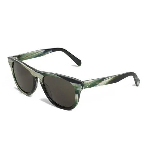 C\u00e9line Eyewear Céline - Square Sunglasses 12 in Acetate - Green Horn - Sunglasses - Céline Eyewear - Avvenice