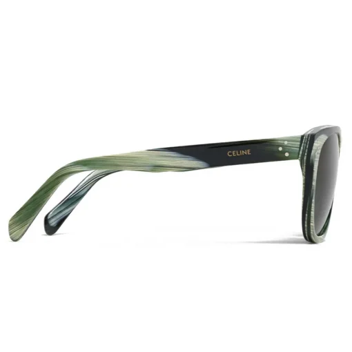 C\u00e9line Eyewear Céline - Square Sunglasses 12 in Acetate - Green Horn - Sunglasses - Céline Eyewear - Avvenice
