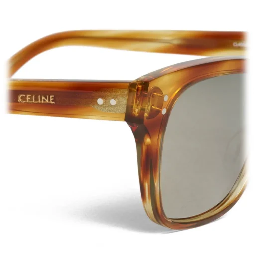 C\u00e9line Eyewear Céline - Square Sunglasses 04 in Acetate - Striped Havana - Sunglasses - Céline Eyewear - Avvenice