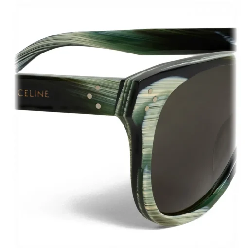 C\u00e9line Eyewear Céline - Square Sunglasses 12 in Acetate - Green Horn - Sunglasses - Céline Eyewear - Avvenice