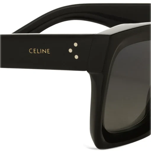 C\u00e9line Eyewear Céline - Square Sunglasses in Acetate with Polarized Lenses - Black - Sunglasses - Céline Eyewear - Avvenice