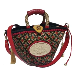 Coffarte - Baby Araldic Coffa - Sicilian Artisan Handbag - Sicilian Coffa - Luxury High Quality Handicraft Bag - Avvenice^ Bags