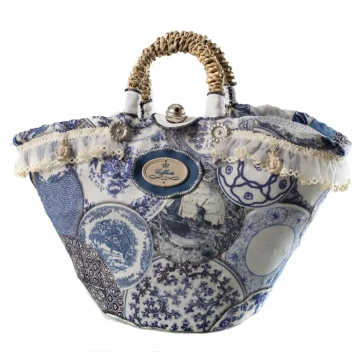 Coffarte - Baby Royal Copenaghen Coffa - Sicilian Artisan Handbag - Sicilian Coffa - Luxury High Quality Handicraft Bag - Avvenice^ Bags
