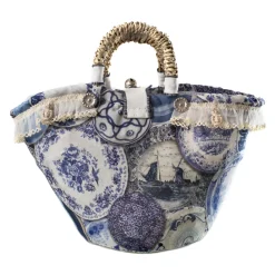 Coffarte - Baby Royal Copenaghen Coffa - Sicilian Artisan Handbag - Sicilian Coffa - Luxury High Quality Handicraft Bag - Avvenice^ Bags