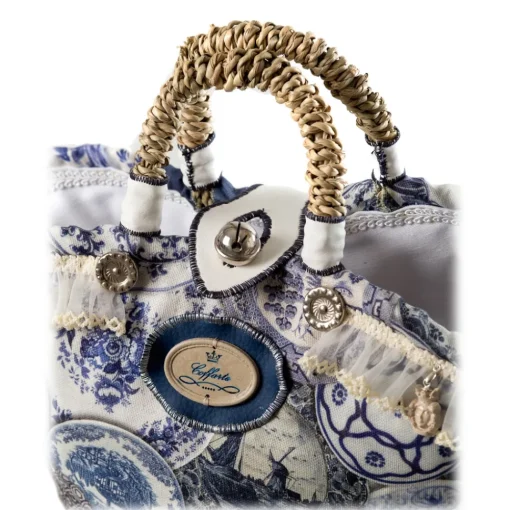 Coffarte - Baby Royal Copenaghen Coffa - Sicilian Artisan Handbag - Sicilian Coffa - Luxury High Quality Handicraft Bag - Avvenice^ Bags