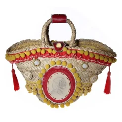 Coffarte - Medium Aisha Coffa - Sicilian Artisan Handbag - Sicilian Coffa - Luxury High Quality Handicraft Bag - Avvenice^ Bags