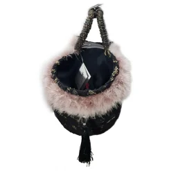 Coffarte - Medium Black Lace Coffa - Sicilian Artisan Handbag - Sicilian Coffa - Luxury High Quality Handicraft - Avvenice^ Bags