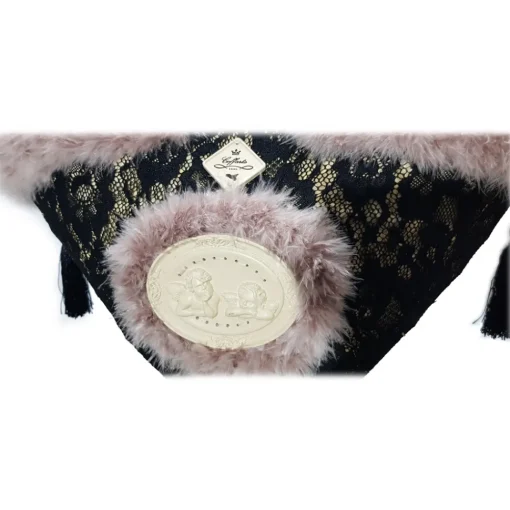 Coffarte - Medium Black Lace Coffa - Sicilian Artisan Handbag - Sicilian Coffa - Luxury High Quality Handicraft - Avvenice^ Bags