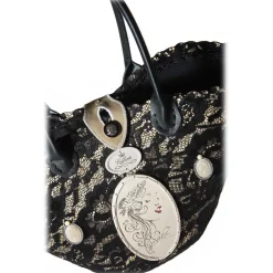 Coffarte - Medium Modern Woman Black Coffa - Sicilian Artisan Handbag - Sicilian Coffa - Luxury High Quality Handicraft Bag - Avvenice^ Bags