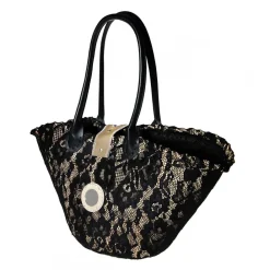 Coffarte - Medium Modern Woman Black Coffa - Sicilian Artisan Handbag - Sicilian Coffa - Luxury High Quality Handicraft Bag - Avvenice^ Bags