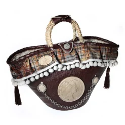Coffarte - Medium Queen Coffa - Sicilian Artisan Handbag - Sicilian Coffa - Luxury High Quality Handicraft Bag - Avvenice^ Bags