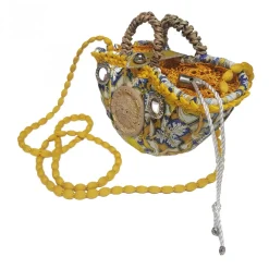 Coffarte - Pochette Sun Coffa - Jewelry - Sicilian Artisan Handbag - Sicilian Coffa - Luxury High Quality Handicraft Bag - Avvenice^ Bags