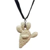 Coffarte - Prickly Pear Necklace - Sicilian Artisan Necklace in Ceramic - Luxury High Quality Handcraft Necklace - Avvenice