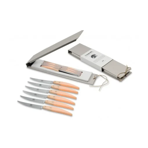 Coltellerie Berti - 1895 - Polychrome 6 Table Knives - N. 8052 - Exclusive Artisan Knives - Handmade in Italy - Avvenice