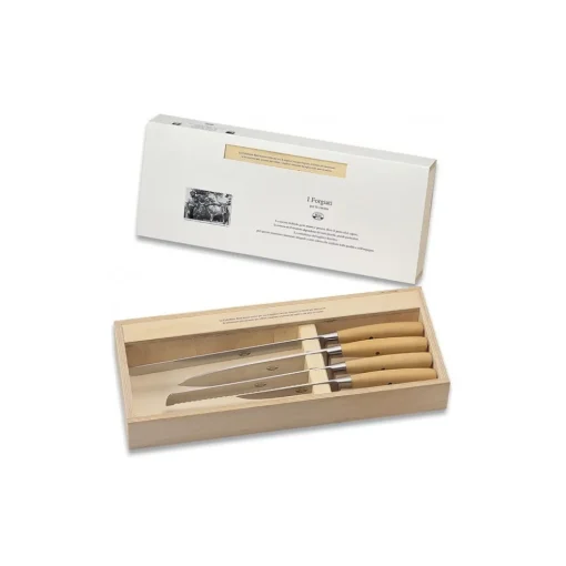 Coltellerie Berti - 1895 - Set of Four Kitchen Knives - N. 330 - Exclusive Artisan Knives - Handmade in Italy - Avvenice^ Kitchen & Dining