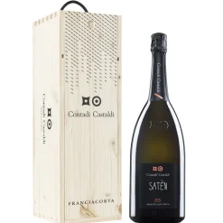 Contadi Castaldi - Franciacorta D.O.C.G. Satèn - Jeoboam - Wood Box - Chardonnay - Luxury Limited Edition - 3 l - Avvenice^ Wines