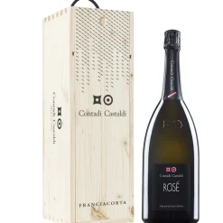 Contadi Castaldi - Franciacorta D.O.C.G. Rosé - Magnum - Wood Box - Pinot Noir - Luxury Limited Edition - 1,5 l - Avvenice^ Wines
