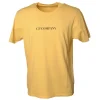 C.P. Company - Basic T-Shirt With Writing on The Front  - Yellow - T-Shirt - Luxury Exclusive Collection - Avvenice