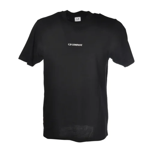 C.P. Company - Basic T-Shirt with Small Writing - Black - Luxury Exclusive Collection - Avvenice^ T-shirt