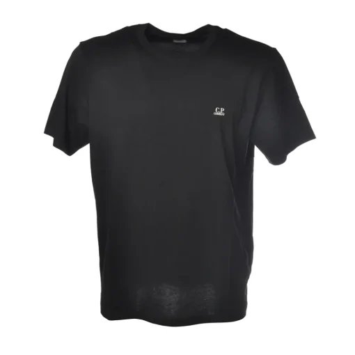 C.P. Company - Basic T-Shirt with Small Writing - Black - Luxury Exclusive Collection - Avvenice^ T-shirt