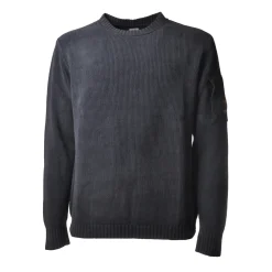 C.P. Company - Chenille Crewneck Pullover - Blue - Sweater - Luxury Exclusive Collection - Avvenice^ Knitwears