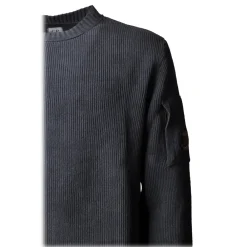 C.P. Company - Chenille Crewneck Pullover - Blue - Sweater - Luxury Exclusive Collection - Avvenice^ Knitwears