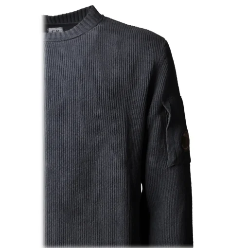 C.P. Company - Chenille Crewneck Pullover - Blue - Sweater - Luxury Exclusive Collection - Avvenice^ Knitwears